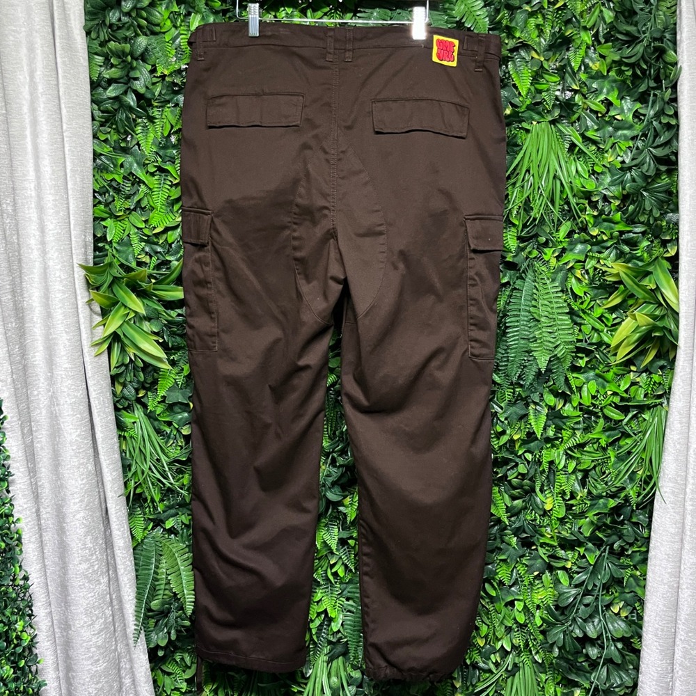Empyre Cargo Pants Men 36 Brown Relax Relaxed Fit Utility Skater Streetwear 3740 - Picture 7 of 8